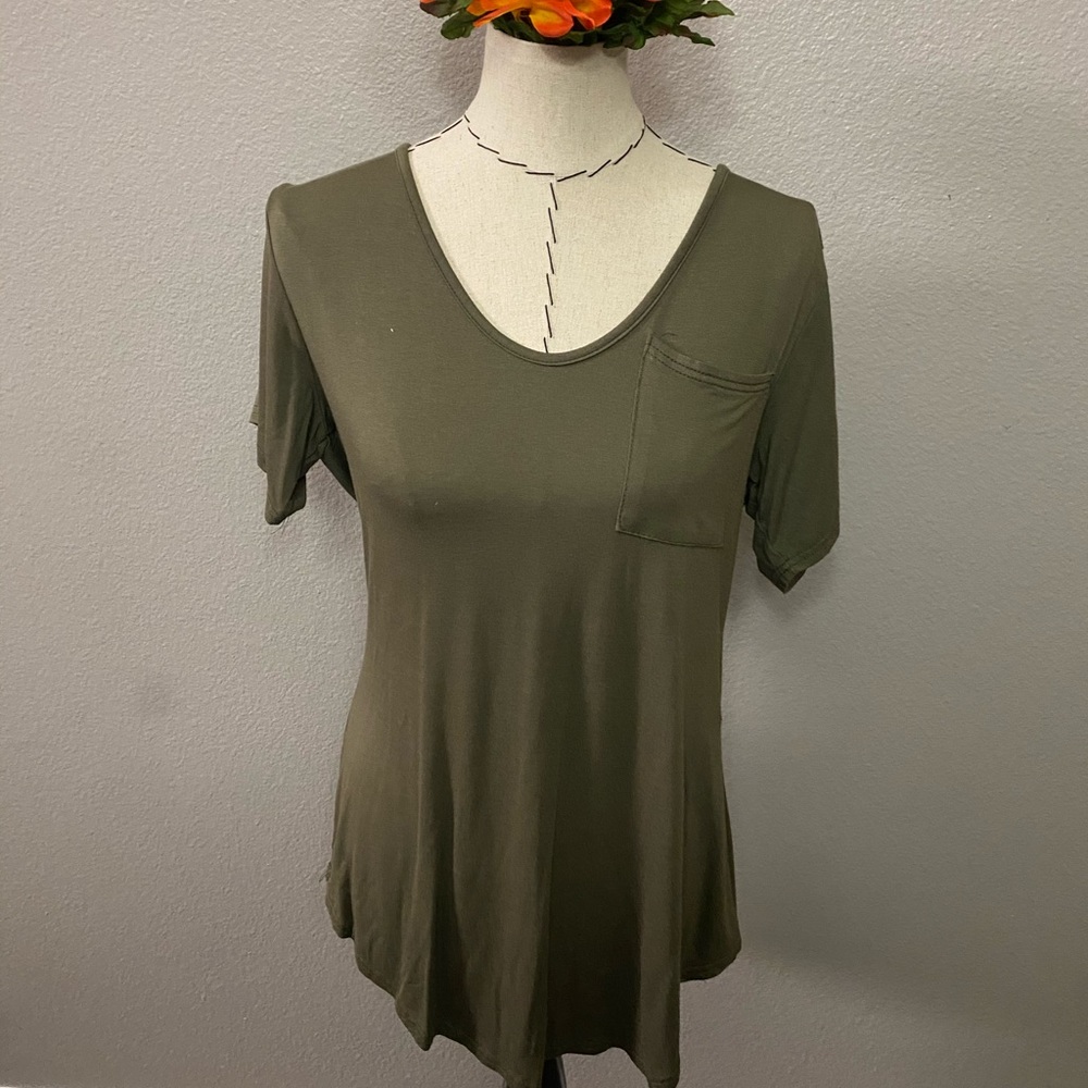 Green stretchy new washed